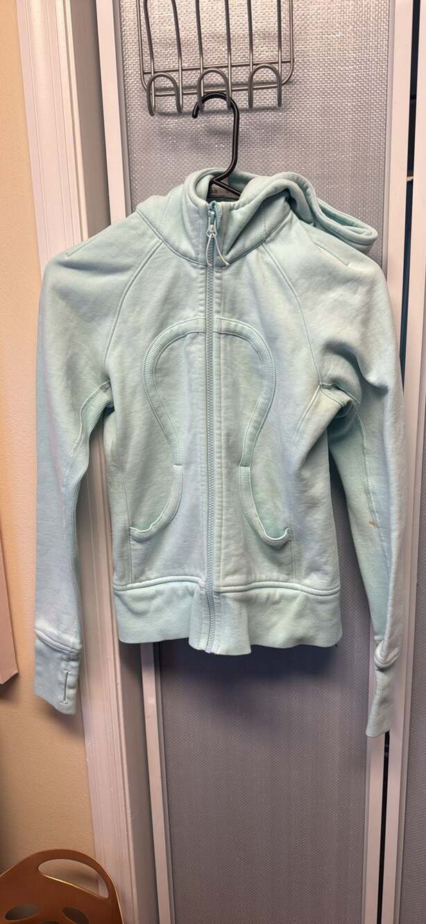 Lululemon Scuba Hoodie Full-Zip Fleece Jacket Mint Green/Aqua Size 4
